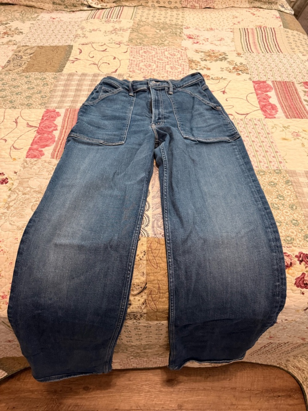 MOTHER Relaxed Jeans in Medium Blue Denim